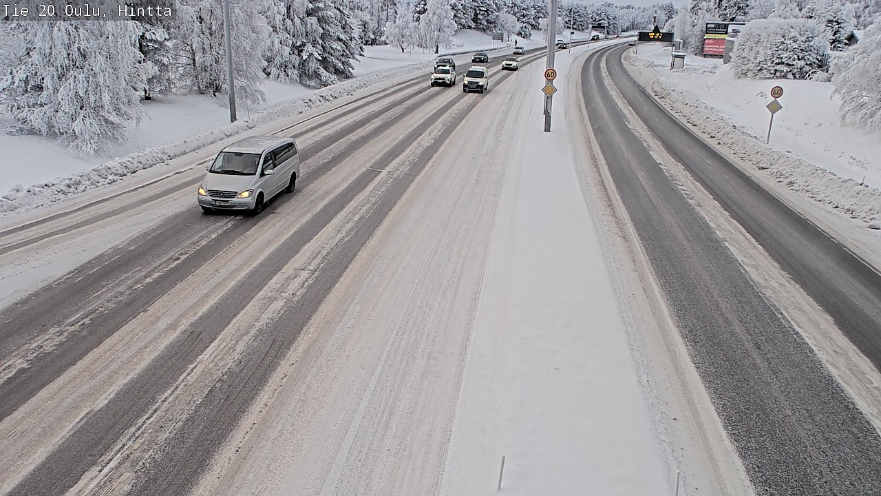 Weather Camera Image Väg 20 Uleåborg, Hintta, Oulu, Pohjois-Pohjanmaa