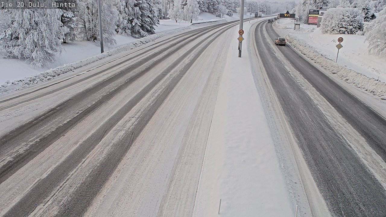 Weather Camera Image Väg 20 Uleåborg, Hintta, Oulu, Pohjois-Pohjanmaa
