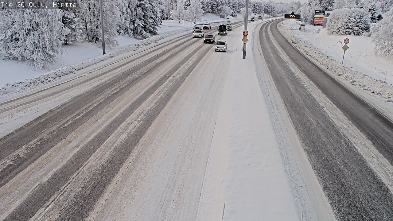Weather Camera Image Väg 20 Uleåborg, Hintta, Oulu, Pohjois-Pohjanmaa