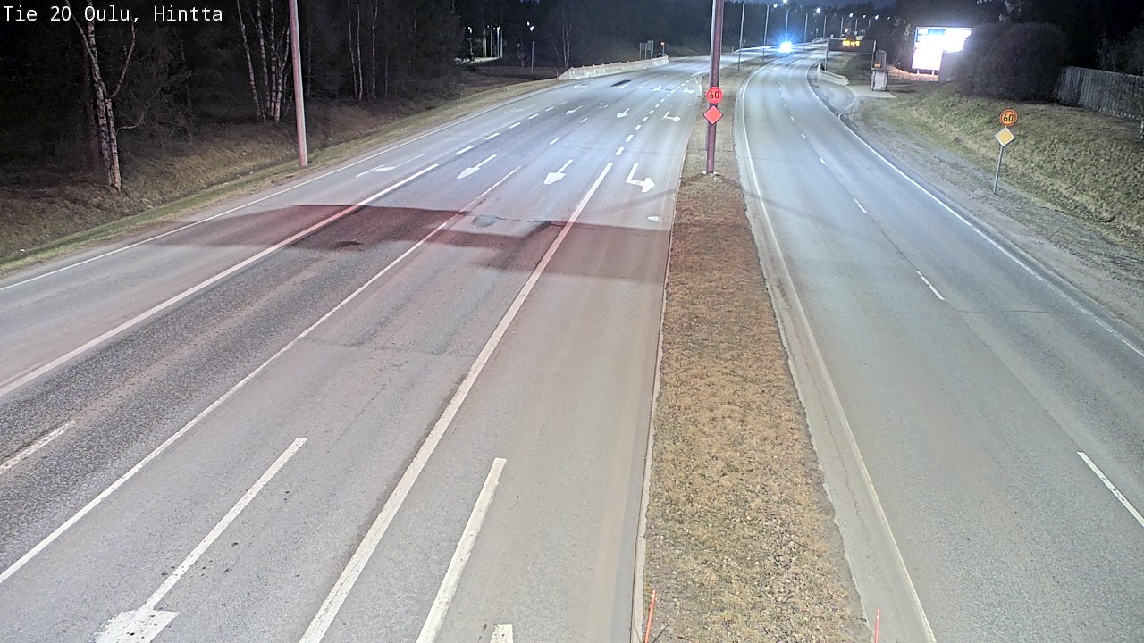 Weather Camera Image Väg 20 Uleåborg, Hintta, Oulu, Pohjois-Pohjanmaa