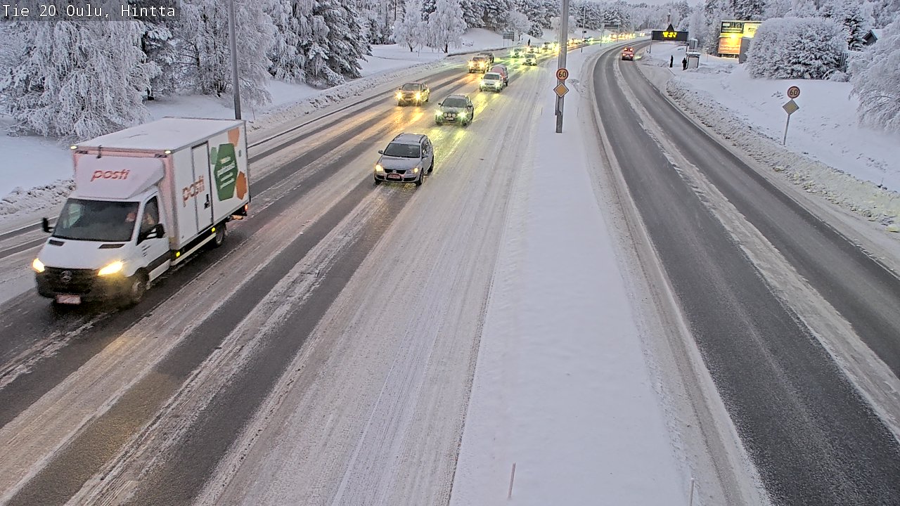 Weather Camera Image Väg 20 Uleåborg, Hintta, Oulu, Pohjois-Pohjanmaa