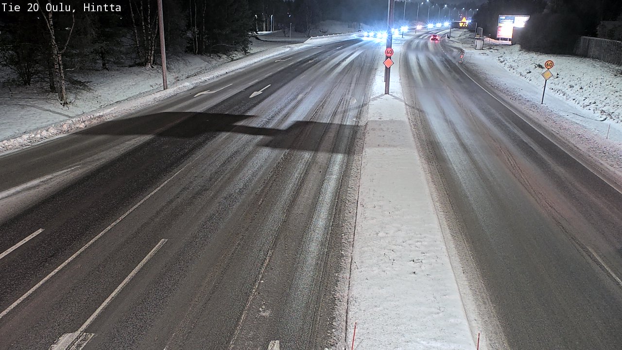 Weather Camera Image Väg 20 Uleåborg, Hintta, Oulu, Pohjois-Pohjanmaa