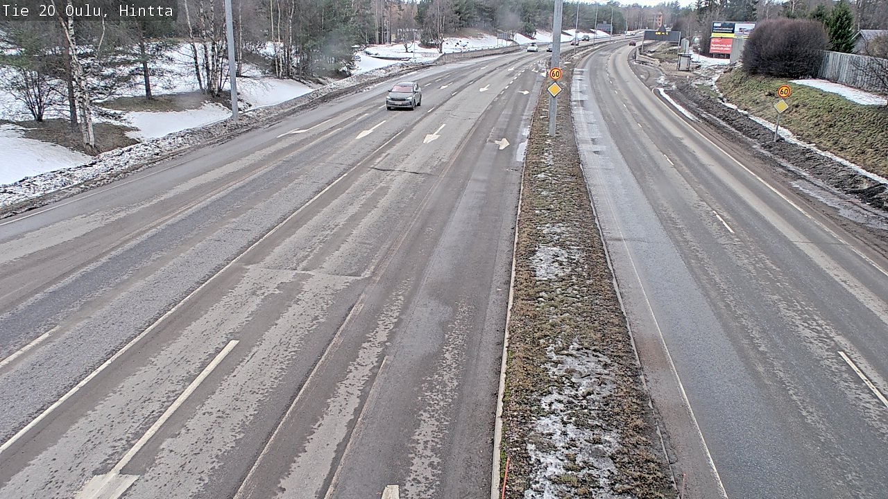 Weather Camera Image Väg 20 Uleåborg, Hintta, Oulu, Pohjois-Pohjanmaa