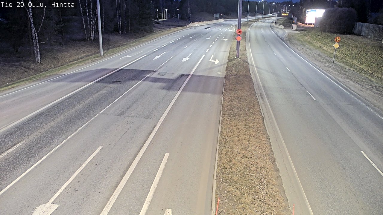 Weather Camera Image Road 20 Oulu, Hintta, Oulu, Pohjois-Pohjanmaa