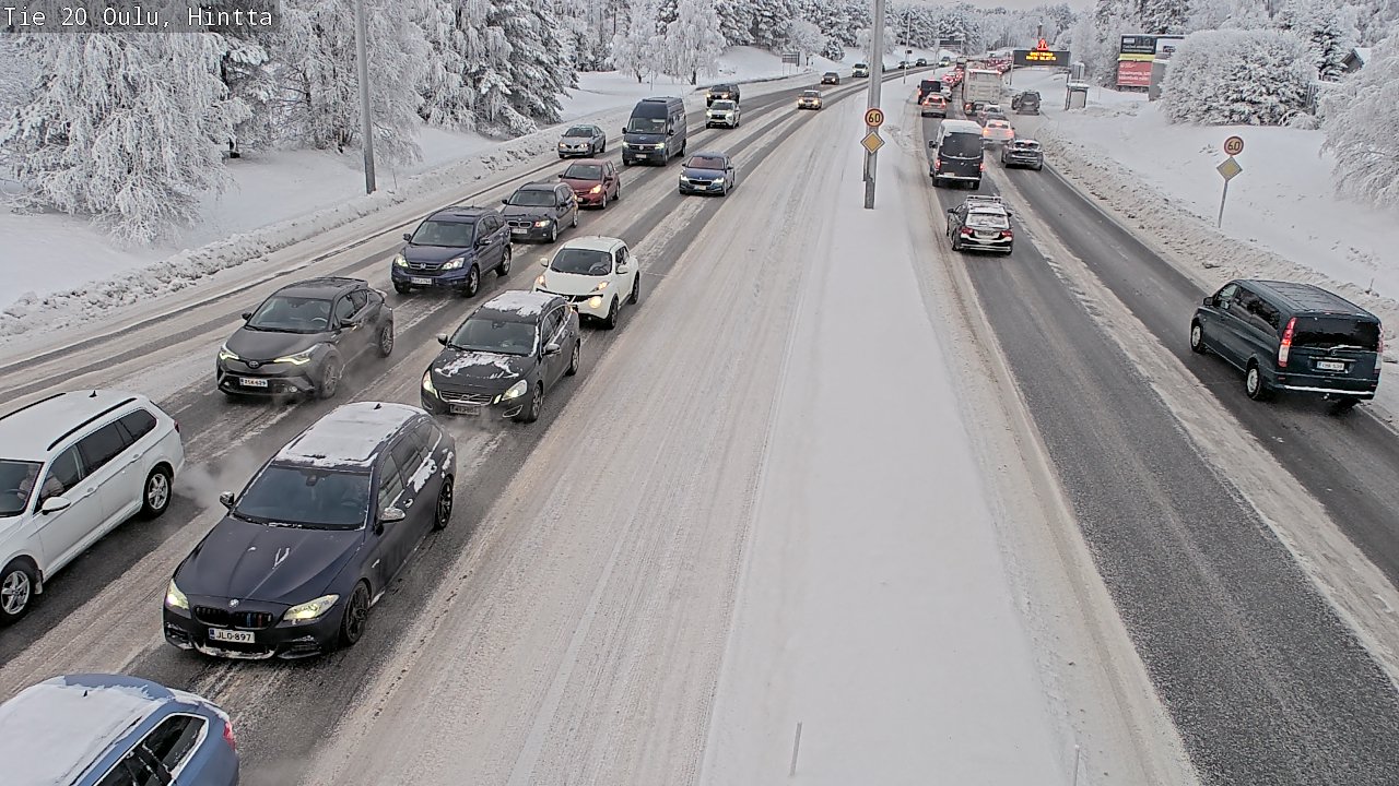 Weather Camera Image Väg 20 Uleåborg, Hintta, Oulu, Pohjois-Pohjanmaa
