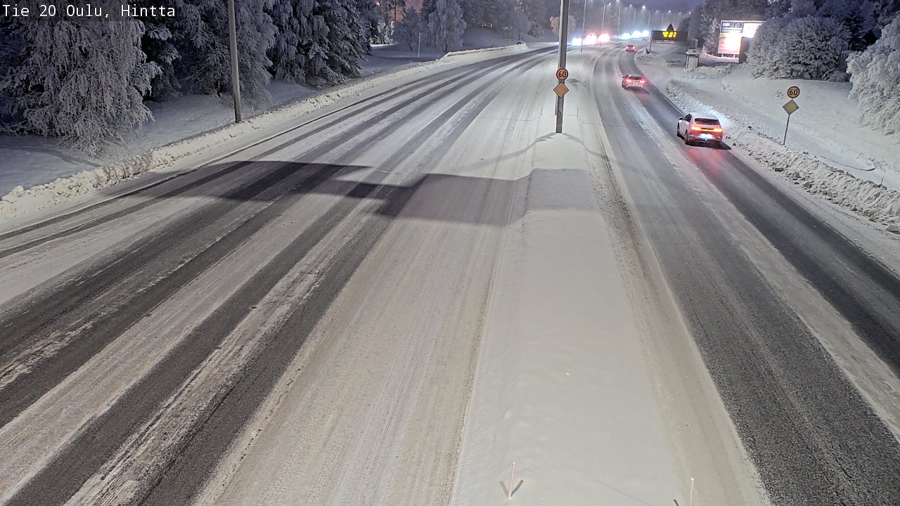 Weather Camera Image Väg 20 Uleåborg, Hintta, Oulu, Pohjois-Pohjanmaa