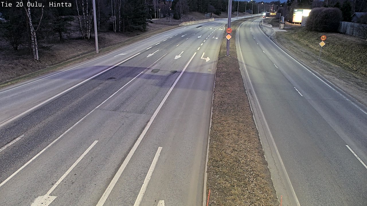 Weather Camera Image Road 20 Oulu, Hintta, Oulu, Pohjois-Pohjanmaa