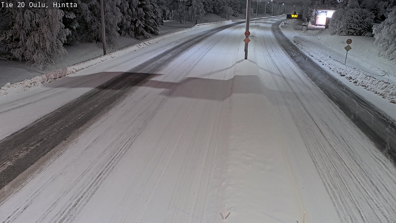 Weather Camera Image Road 20 Oulu, Hintta, Oulu, Pohjois-Pohjanmaa
