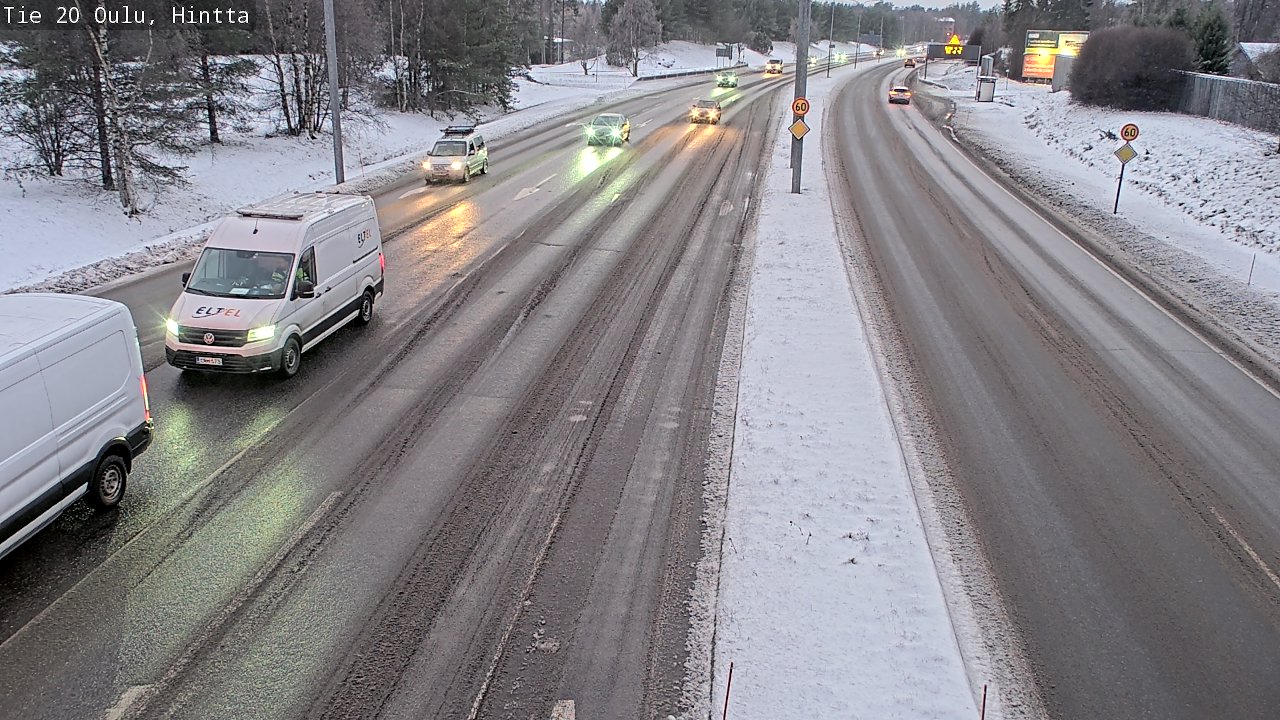 Weather Camera Image Väg 20 Uleåborg, Hintta, Oulu, Pohjois-Pohjanmaa