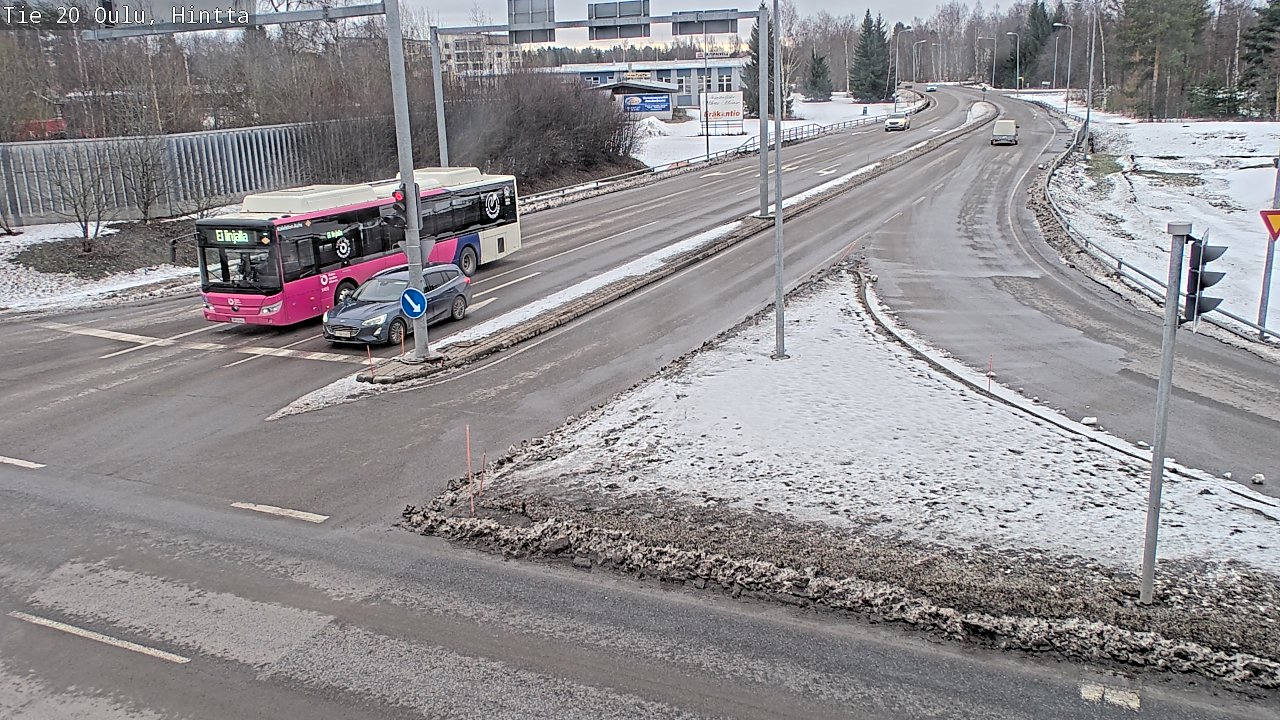 Weather Camera Image Väg 20 Uleåborg, Hintta, Oulu, Pohjois-Pohjanmaa