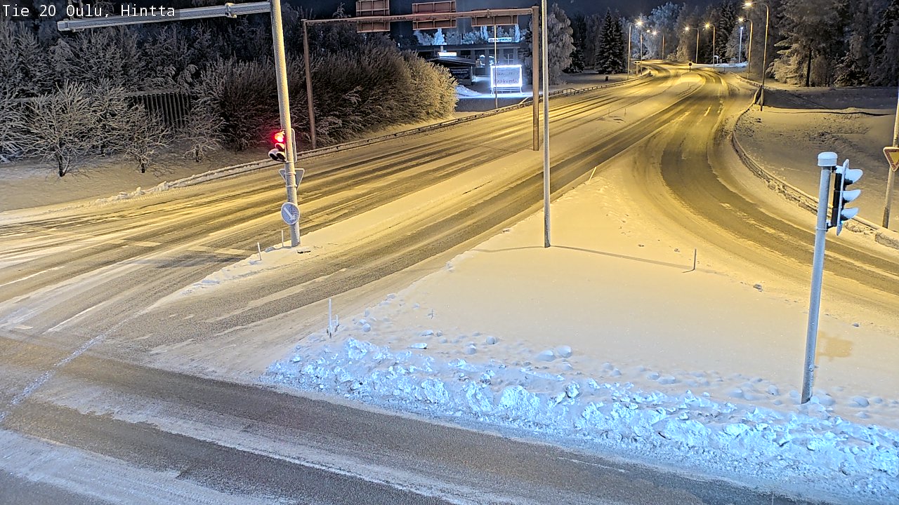 Weather Camera Image Väg 20 Uleåborg, Hintta, Oulu, Pohjois-Pohjanmaa