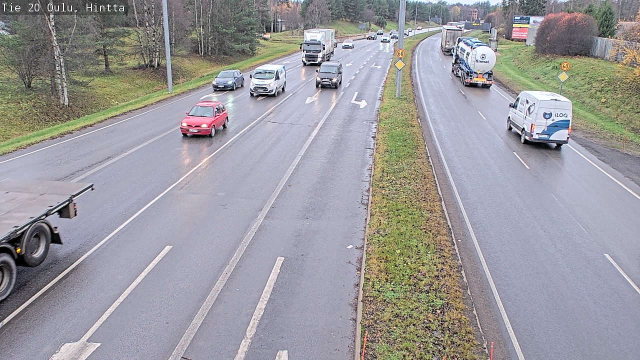Weather Camera Image Väg 20 Uleåborg, Hintta, Oulu, Pohjois-Pohjanmaa