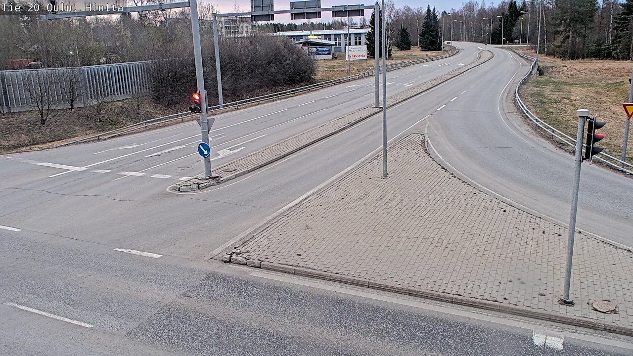 Weather Camera Image Väg 20 Uleåborg, Hintta, Oulu, Pohjois-Pohjanmaa