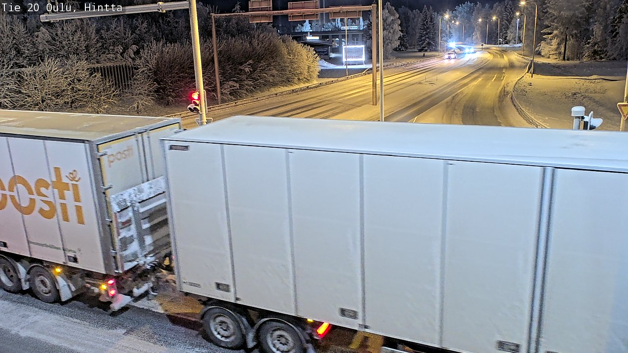 Weather Camera Image Väg 20 Uleåborg, Hintta, Oulu, Pohjois-Pohjanmaa