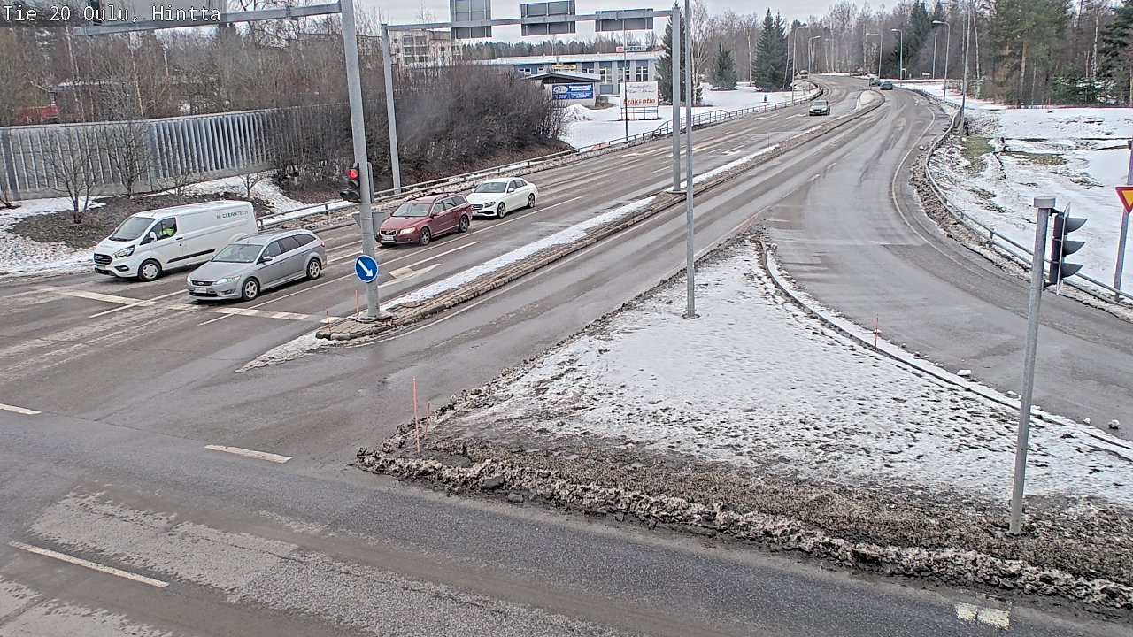 Weather Camera Image Väg 20 Uleåborg, Hintta, Oulu, Pohjois-Pohjanmaa