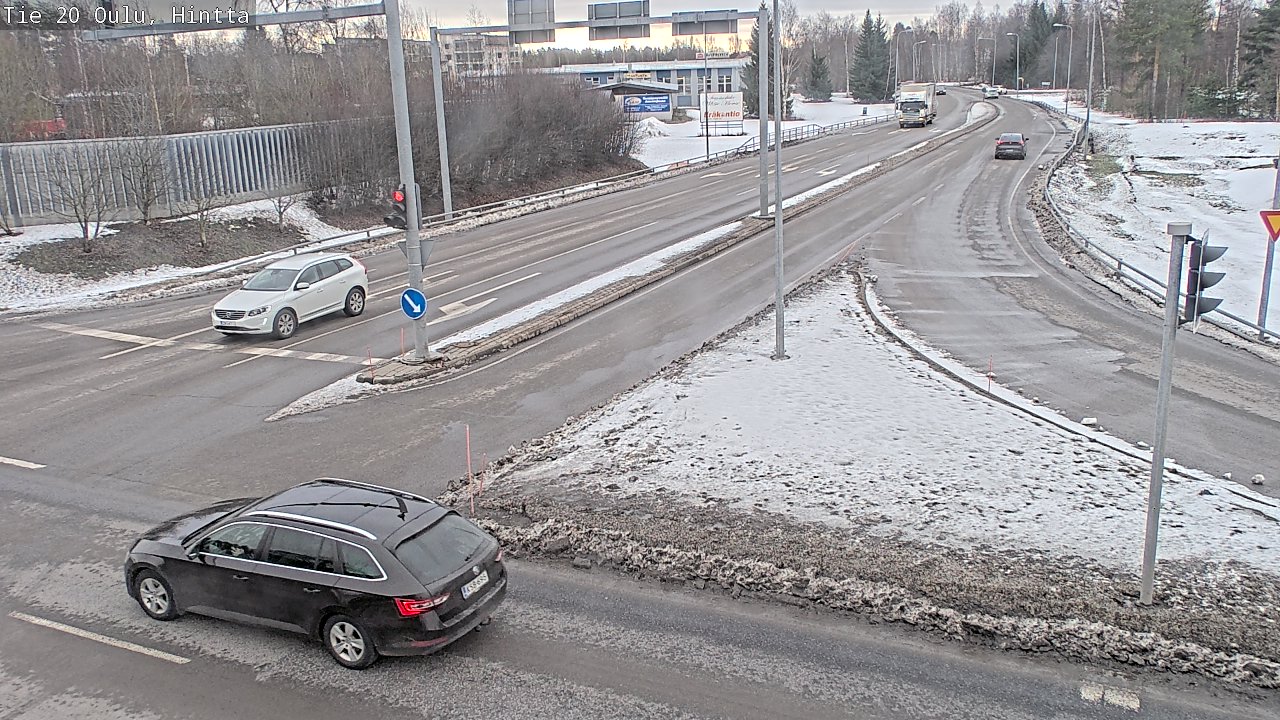 Weather Camera Image Väg 20 Uleåborg, Hintta, Oulu, Pohjois-Pohjanmaa