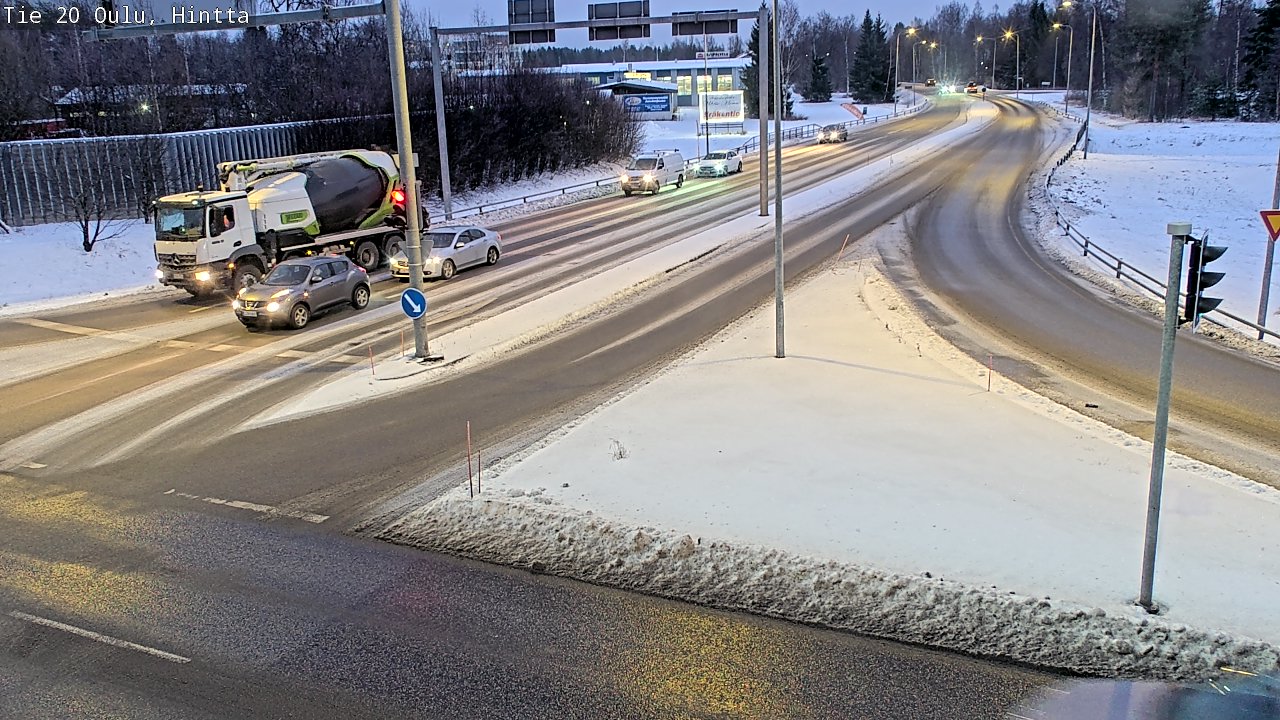 Weather Camera Image Väg 20 Uleåborg, Hintta, Oulu, Pohjois-Pohjanmaa