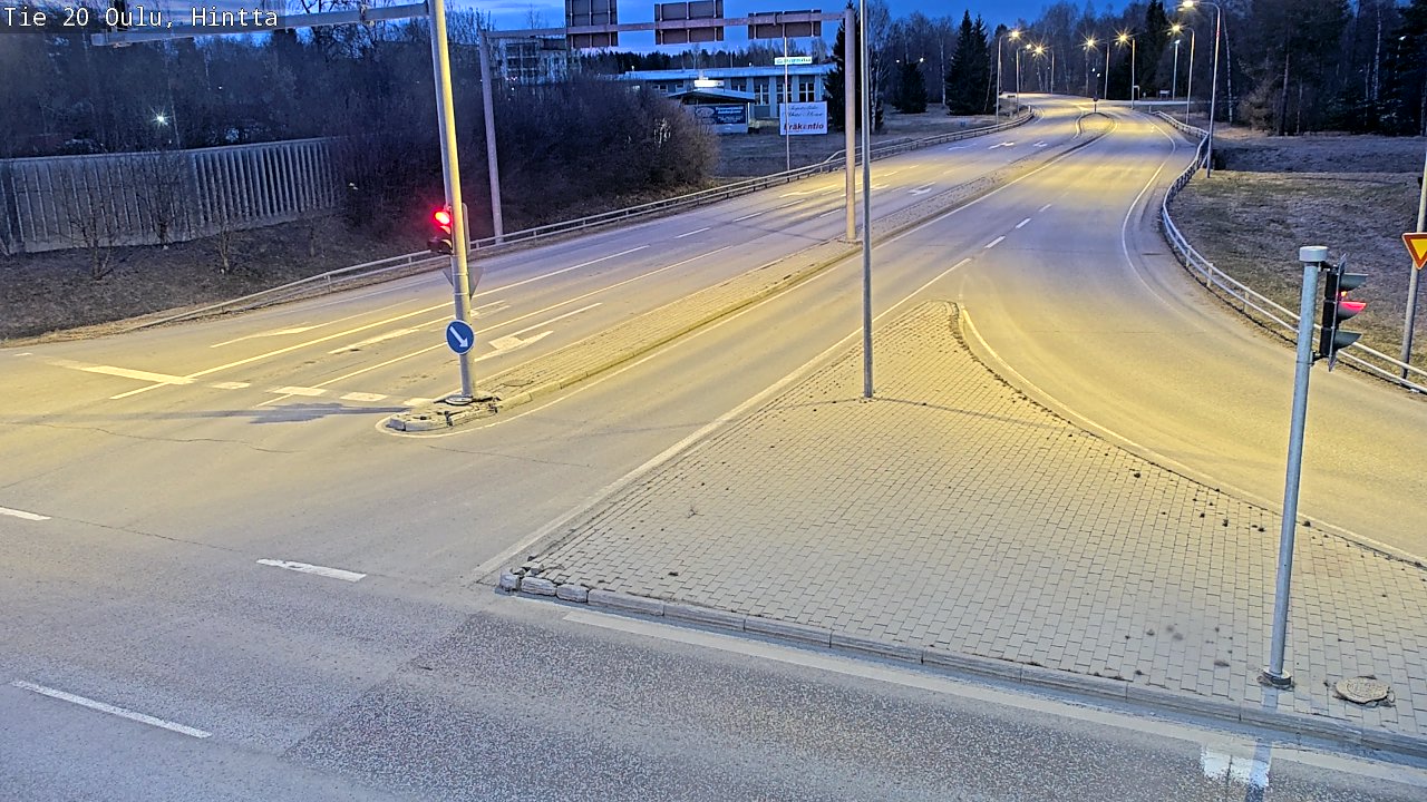 Weather Camera Image Väg 20 Uleåborg, Hintta, Oulu, Pohjois-Pohjanmaa