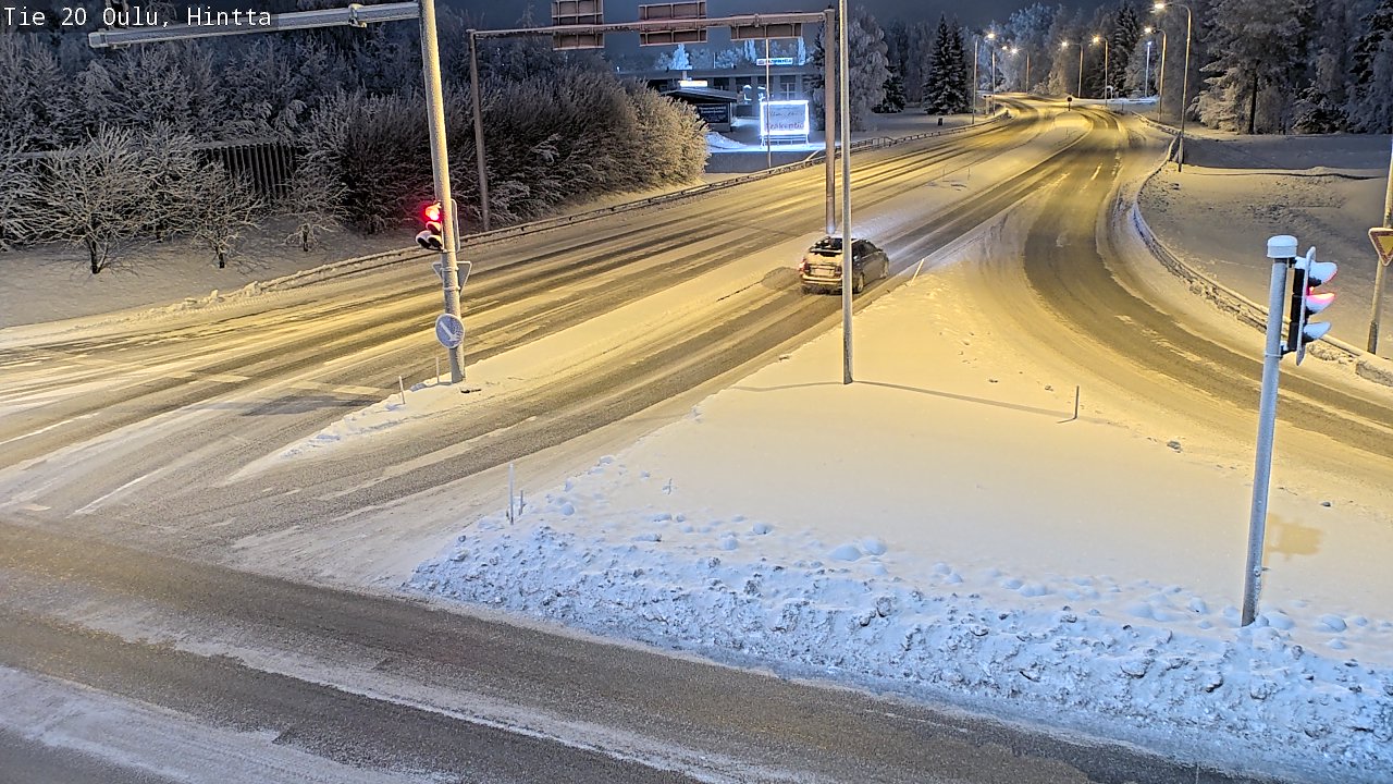 Weather Camera Image Väg 20 Uleåborg, Hintta, Oulu, Pohjois-Pohjanmaa