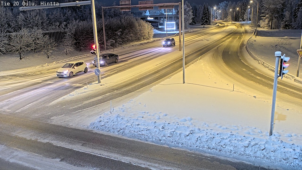 Weather Camera Image Väg 20 Uleåborg, Hintta, Oulu, Pohjois-Pohjanmaa