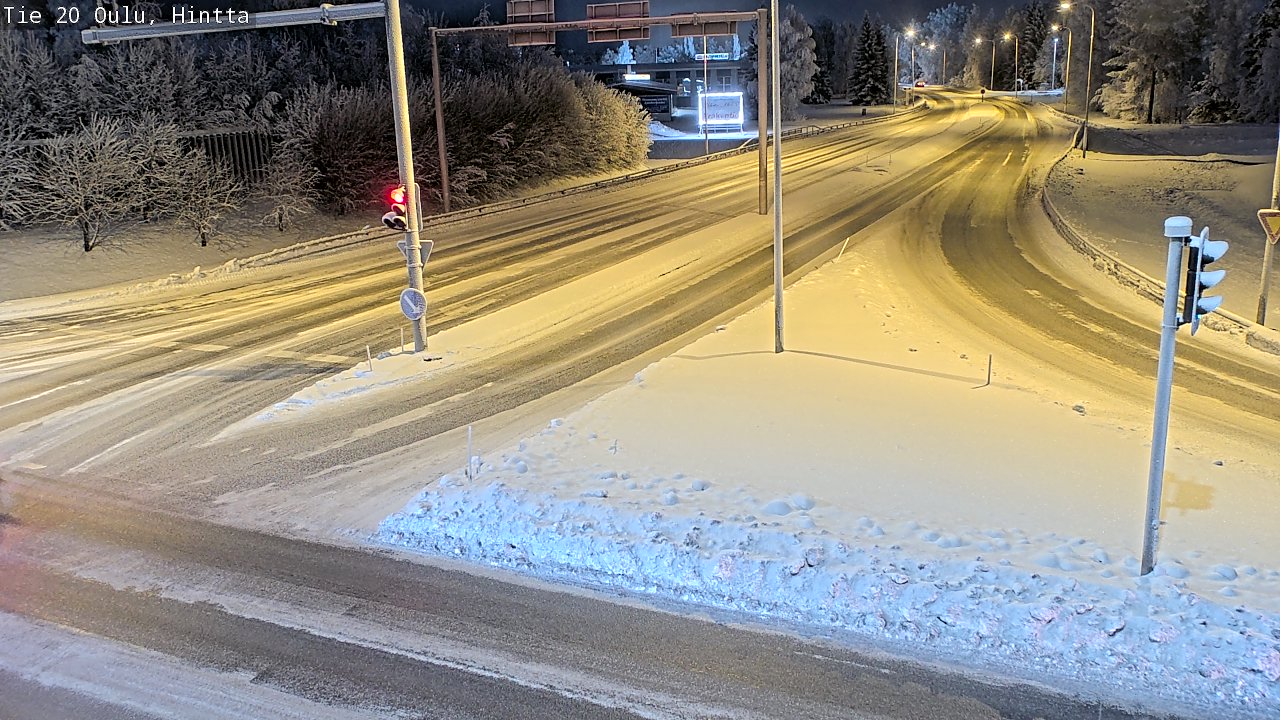 Weather Camera Image Väg 20 Uleåborg, Hintta, Oulu, Pohjois-Pohjanmaa