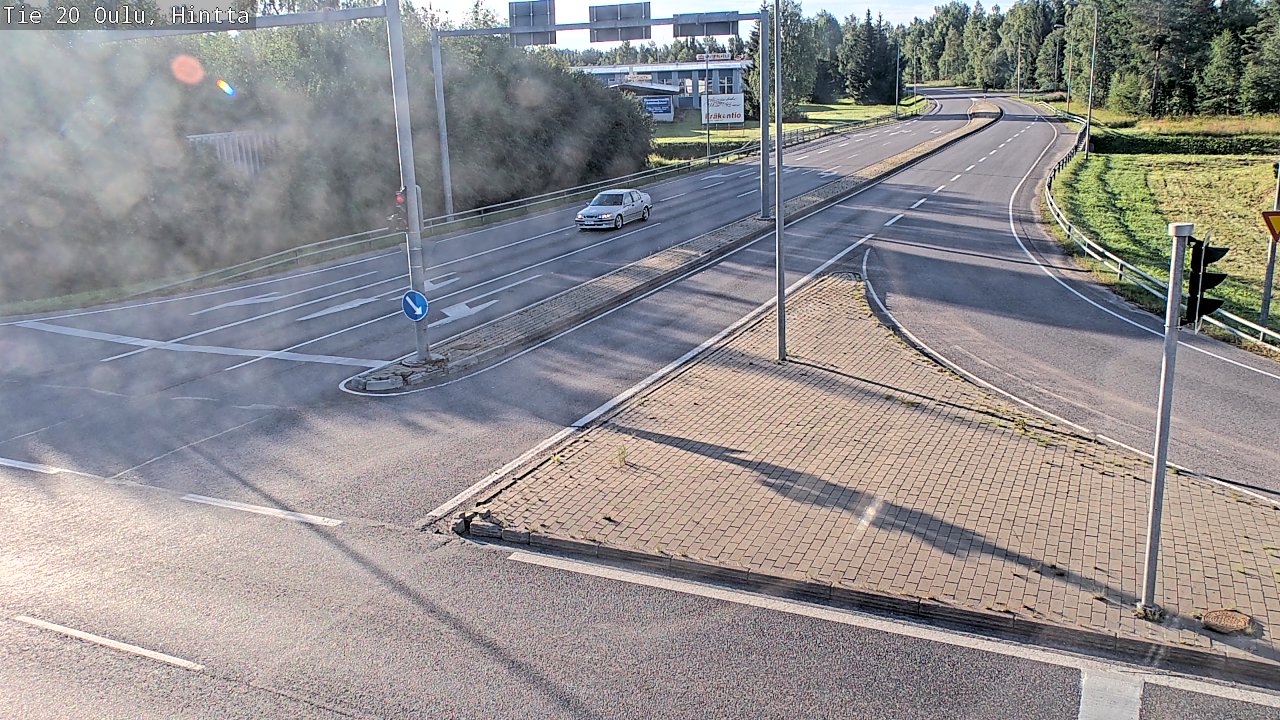 Weather Camera Image Väg 20 Uleåborg, Hintta, Oulu, Pohjois-Pohjanmaa