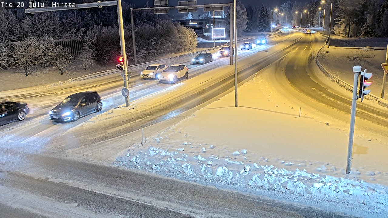 Weather Camera Image Väg 20 Uleåborg, Hintta, Oulu, Pohjois-Pohjanmaa