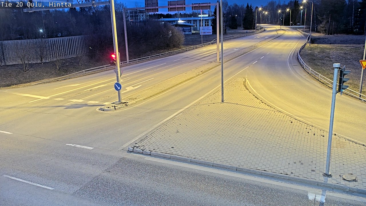 Weather Camera Image Väg 20 Uleåborg, Hintta, Oulu, Pohjois-Pohjanmaa
