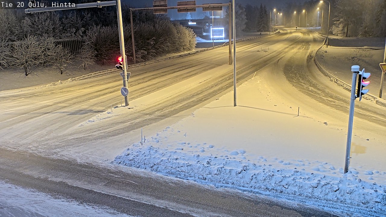 Weather Camera Image Väg 20 Uleåborg, Hintta, Oulu, Pohjois-Pohjanmaa
