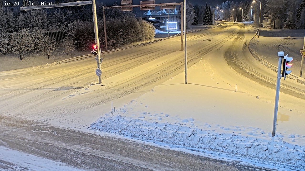 Weather Camera Image Väg 20 Uleåborg, Hintta, Oulu, Pohjois-Pohjanmaa