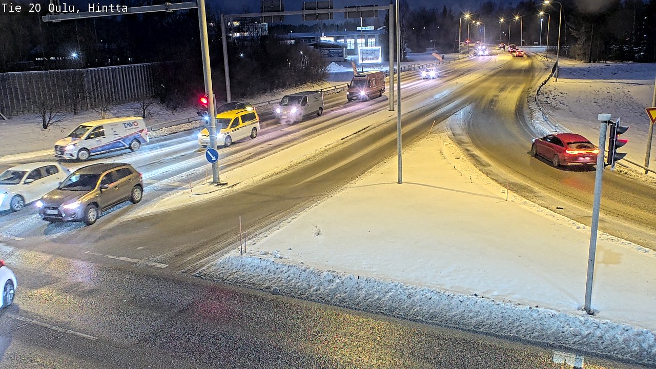 Weather Camera Image Väg 20 Uleåborg, Hintta, Oulu, Pohjois-Pohjanmaa