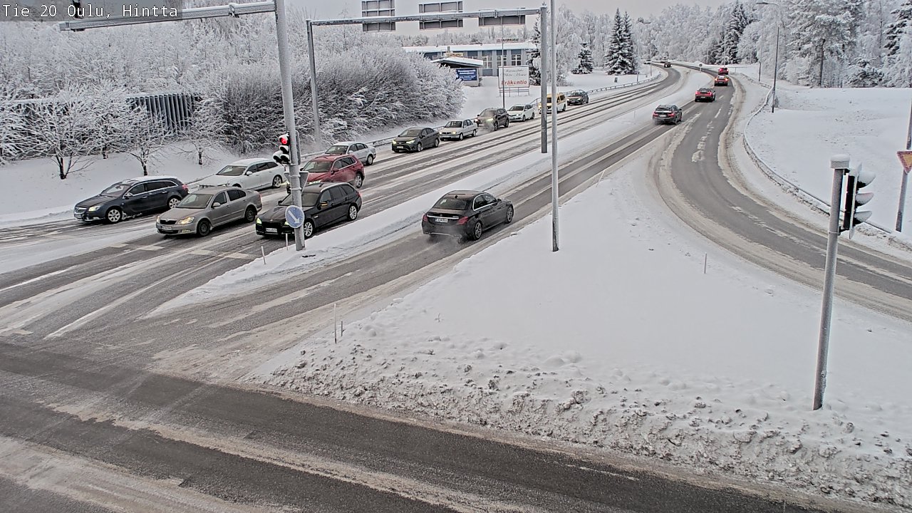 Weather Camera Image Väg 20 Uleåborg, Hintta, Oulu, Pohjois-Pohjanmaa