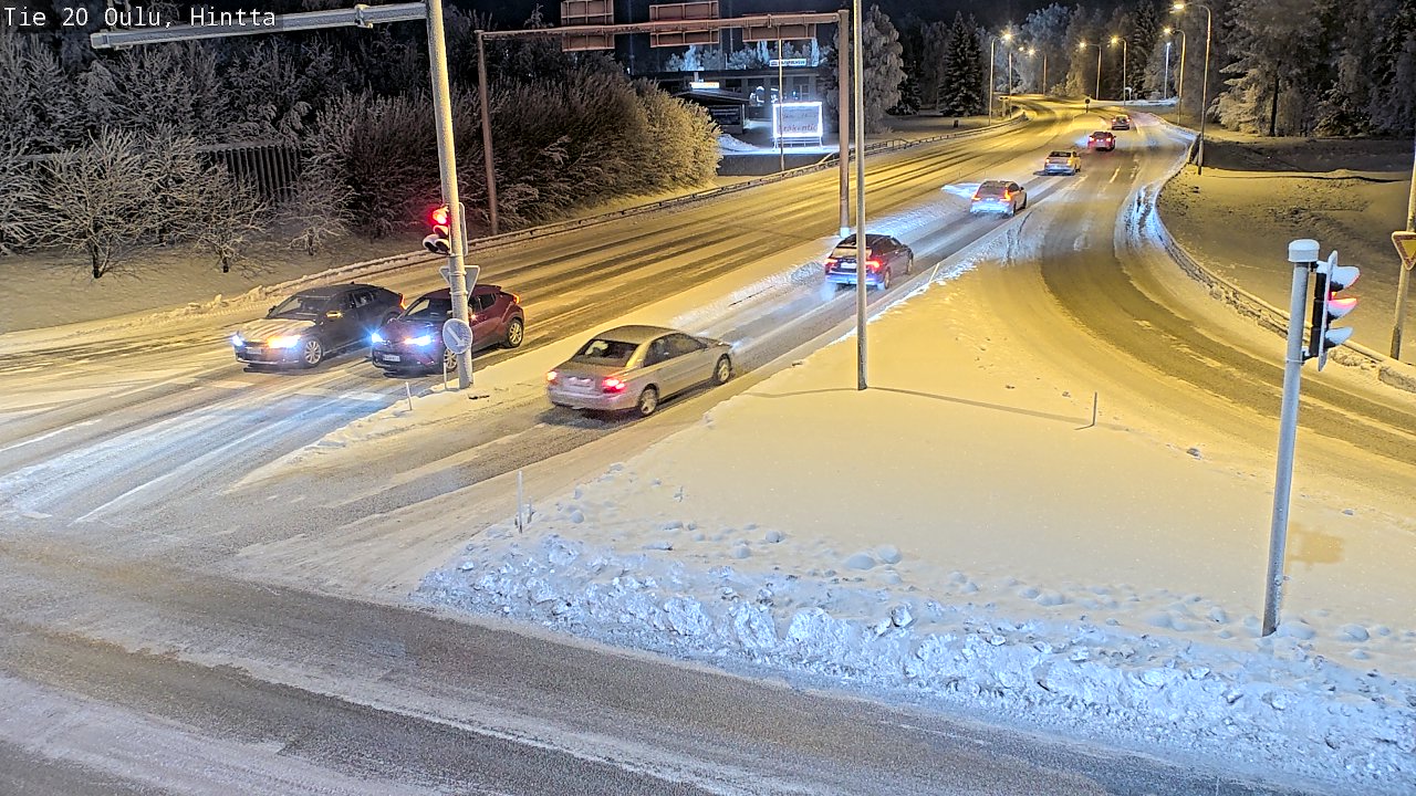 Weather Camera Image Väg 20 Uleåborg, Hintta, Oulu, Pohjois-Pohjanmaa