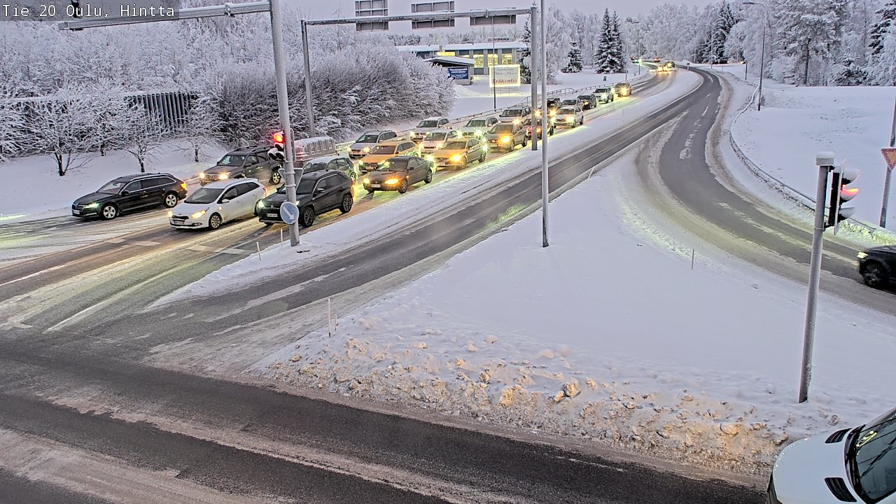 Weather Camera Image Väg 20 Uleåborg, Hintta, Oulu, Pohjois-Pohjanmaa