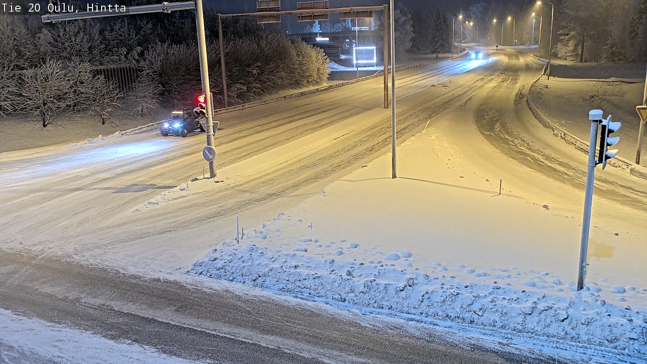 Weather Camera Image Väg 20 Uleåborg, Hintta, Oulu, Pohjois-Pohjanmaa