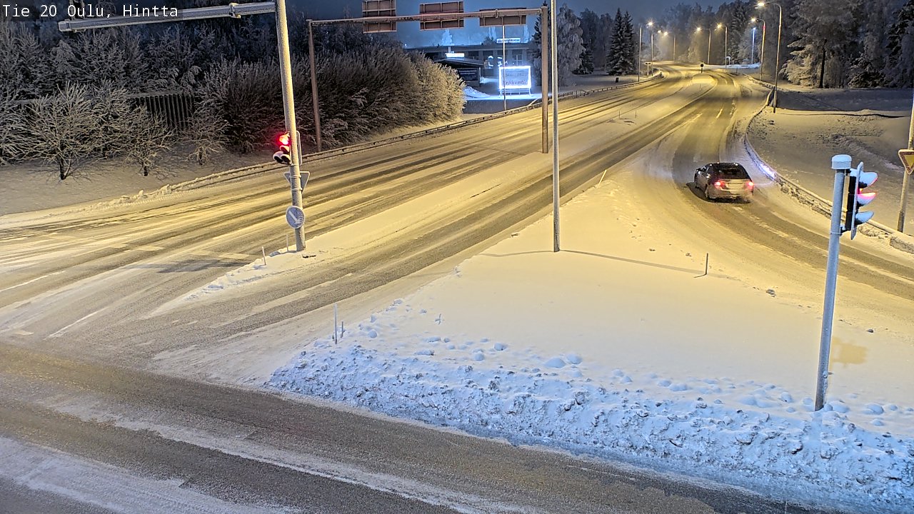 Weather Camera Image Väg 20 Uleåborg, Hintta, Oulu, Pohjois-Pohjanmaa