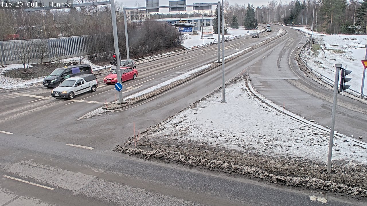 Weather Camera Image Väg 20 Uleåborg, Hintta, Oulu, Pohjois-Pohjanmaa