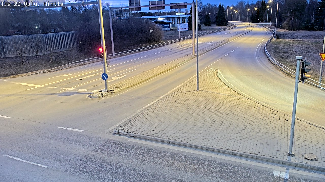 Weather Camera Image Väg 20 Uleåborg, Hintta, Oulu, Pohjois-Pohjanmaa