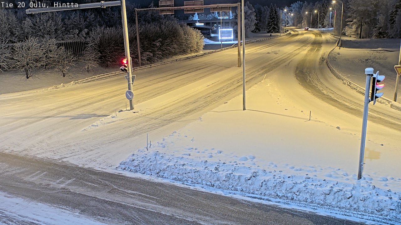 Weather Camera Image Väg 20 Uleåborg, Hintta, Oulu, Pohjois-Pohjanmaa