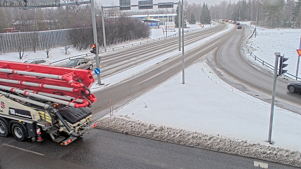 Weather Camera Image Väg 20 Uleåborg, Hintta, Oulu, Pohjois-Pohjanmaa