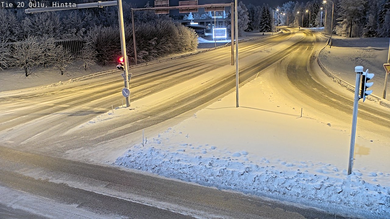 Weather Camera Image Väg 20 Uleåborg, Hintta, Oulu, Pohjois-Pohjanmaa