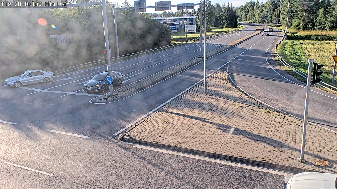 Weather Camera Image Väg 20 Uleåborg, Hintta, Oulu, Pohjois-Pohjanmaa
