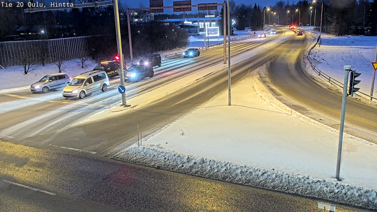 Weather Camera Image Väg 20 Uleåborg, Hintta, Oulu, Pohjois-Pohjanmaa