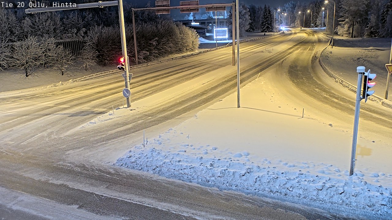 Weather Camera Image Väg 20 Uleåborg, Hintta, Oulu, Pohjois-Pohjanmaa