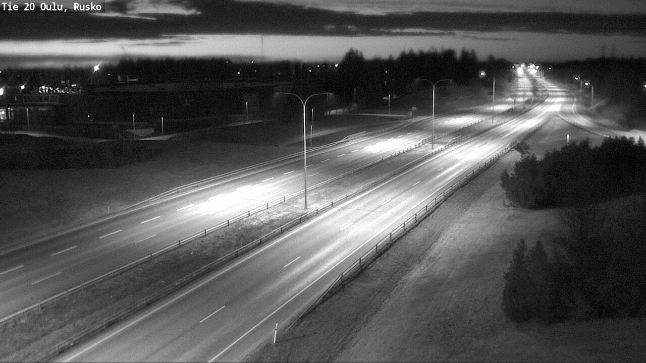 Weather Camera Image Väg 20 Uleåborg, Rusko, Oulu, Pohjois-Pohjanmaa