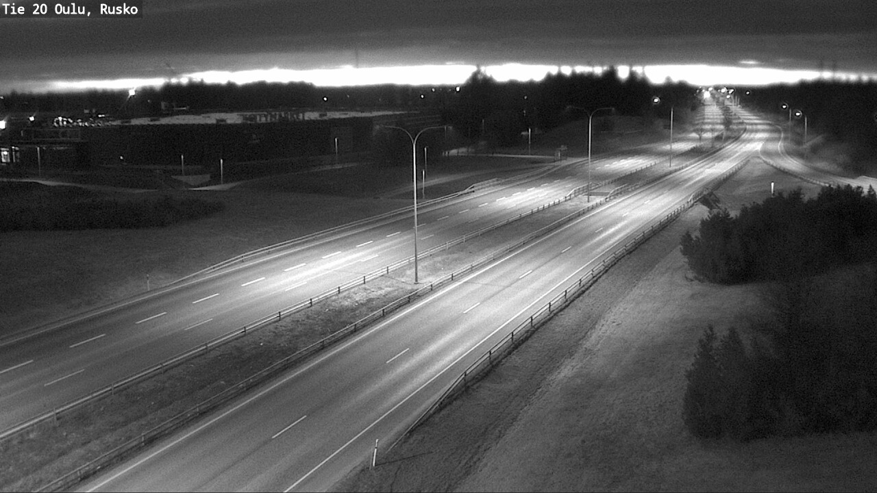 Weather Camera Image Väg 20 Uleåborg, Rusko, Oulu, Pohjois-Pohjanmaa