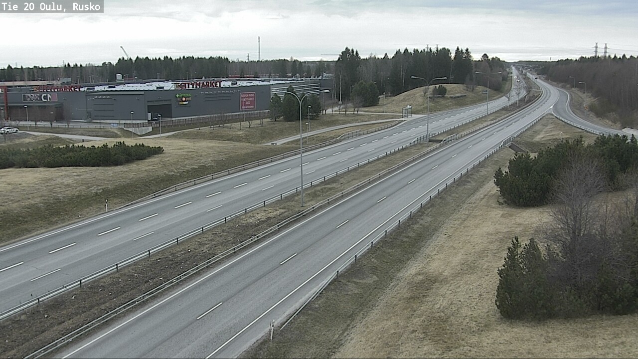 Weather Camera Image Väg 20 Uleåborg, Rusko, Oulu, Pohjois-Pohjanmaa