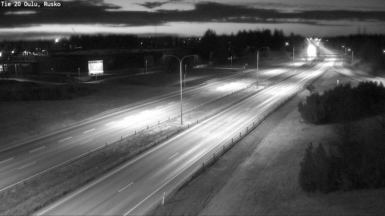 Weather Camera Image Väg 20 Uleåborg, Rusko, Oulu, Pohjois-Pohjanmaa