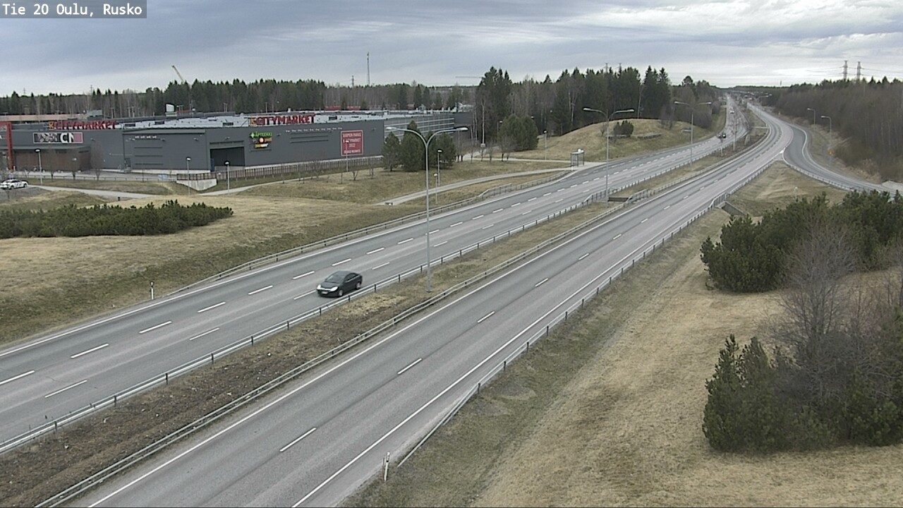Weather Camera Image Väg 20 Uleåborg, Rusko, Oulu, Pohjois-Pohjanmaa