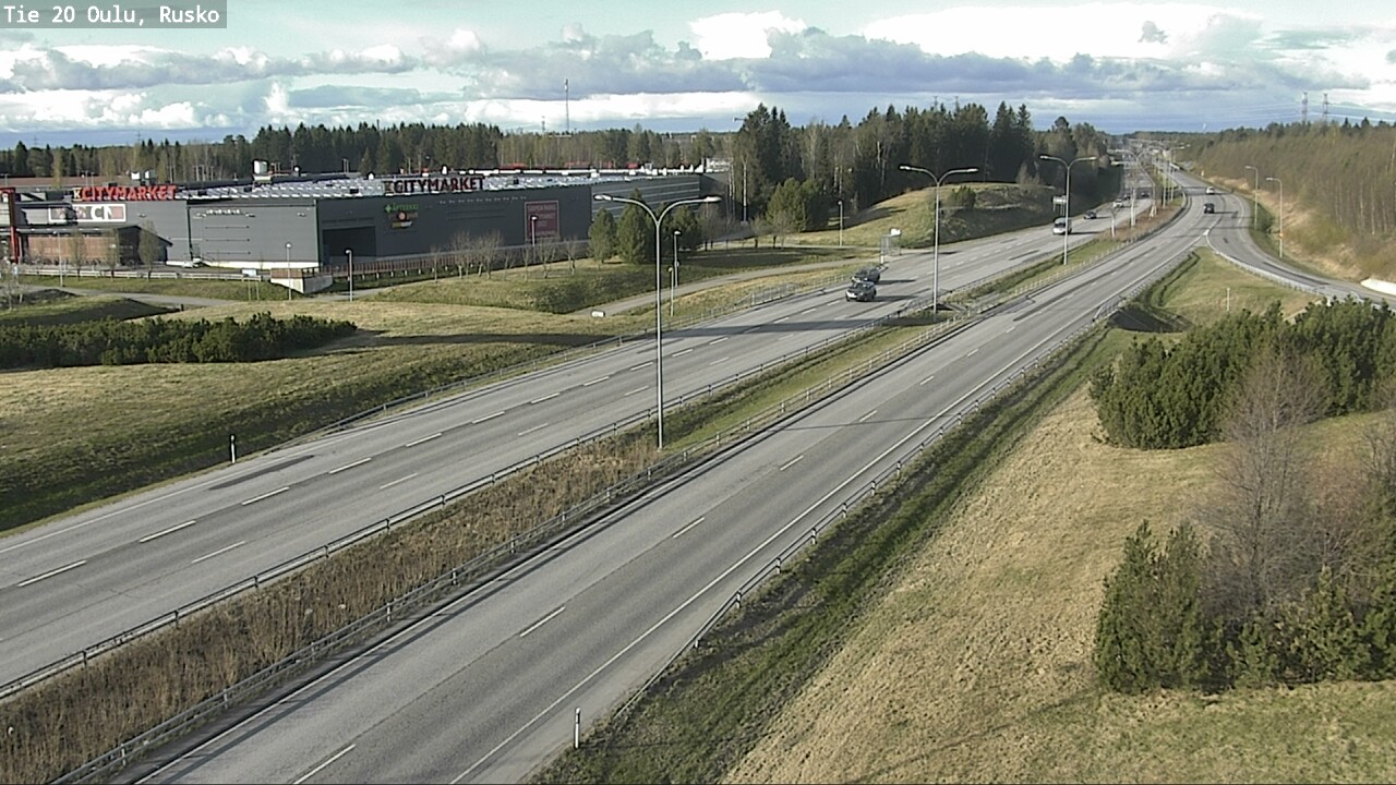 Weather Camera Image Väg 20 Uleåborg, Rusko, Oulu, Pohjois-Pohjanmaa